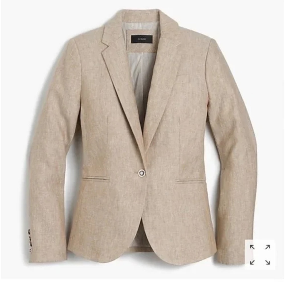 J Crew Campbell Linen Blazer Sz 10
